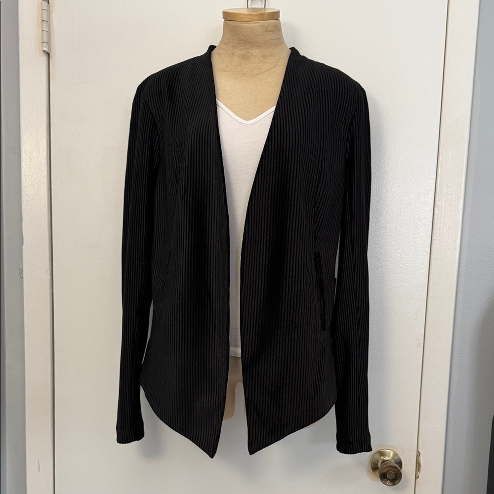 BCBG Black Open Front Jacket